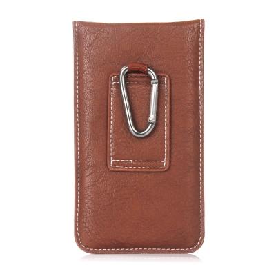 China Phone bag connection the waist phone bag for universal mobile phone hiking/camping leather case for iPhone smartphone with card slots for sale