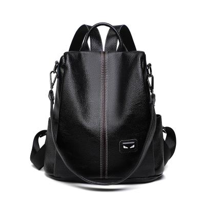 China Wholesale High Quality European Style Waterproof Zipper PU Leather Tote Bag For Women Backbag Shoulder Bag for sale