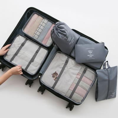 China Daily Life Storage Bag Basics 7 Piece Packing Organizer Set Foldable Large Travel Size Small Moq for sale