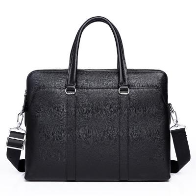 China GENUINE LEATHER OEM Customized Full Grain Cow Leather In Running Men's Leather Laptop Business Large Capacity Messenger Briefcase Bags for sale