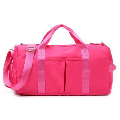 China Fashion Duffel Bag Custom Gym Bag With Logo Pink Women Custom Duffel Bag for sale