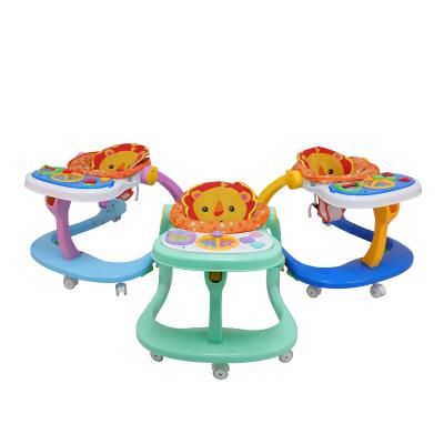 China Easy Install 2020 Simple Walker Baby Walker Toy Plastic Music Music Cartoon Baby Tricycle Baby Walker Trolley for sale