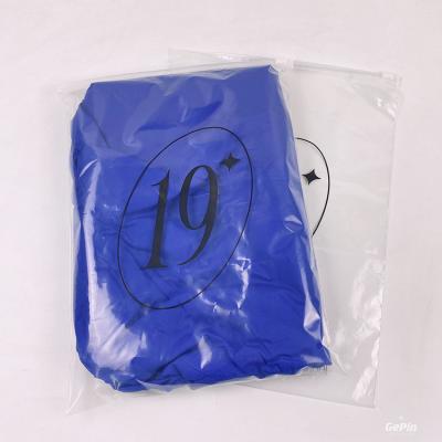 China Low Moq 100 Pcs Recyclable Logo Slide Matte Biodegradable Custom Bikini Apparel T-shirt Packaging PE Zipper Bag for sale