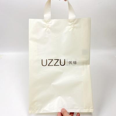 China Factory Outlet BIODEGRADABLE Custom Biodegradable Soft Loop Handle LDPE Plastic Shopping Bag for sale