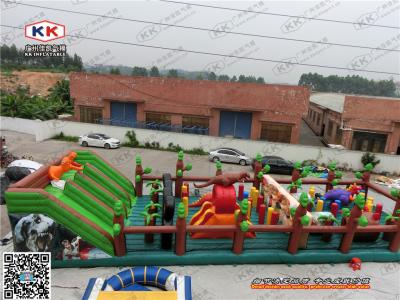 China Kids Inflatable obstacle course bounce house 0.6 mm PVC Tarpaulin for sale