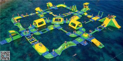 China Giant Aquatic Inflatable Water Parks Game For Sea 43m x 48m for sale