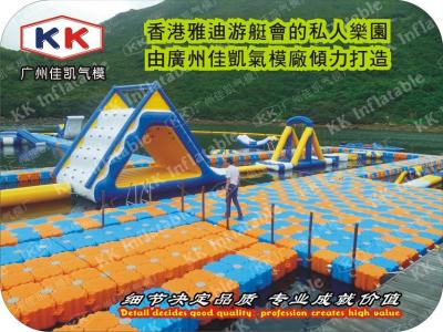 China Blue Durable Wibit Inflatable Water Park Toys For Sea or Lake for sale