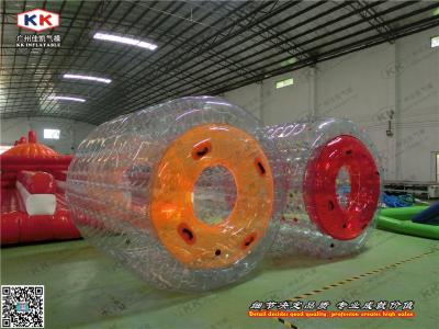 China Rodillo durable flotante transparente del PVC del juego inflable del agua para correr en venta