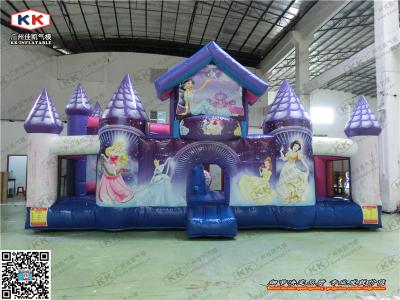 China Custom PVC Rent Girls Princess Inflatable Jumping Castle For Garden Playground for sale