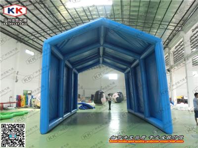 China Blue Portable Air tight Inflatable Garage Tent For Car Packing for sale