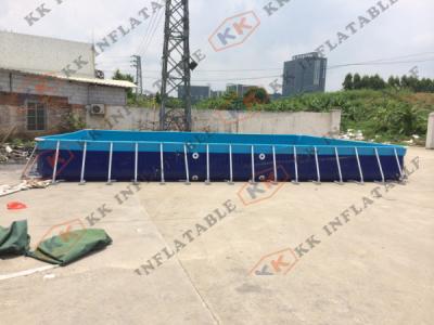 China 0.9mm PVC tarpaulin Large moving swimming pool inflatable pool frame of the lacquer for sale