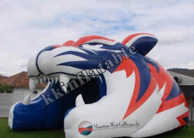 China KTU-G10 Customized Tiger Mascot Head Inflatable Tunnel , Inflatable Tunnel For Events for sale