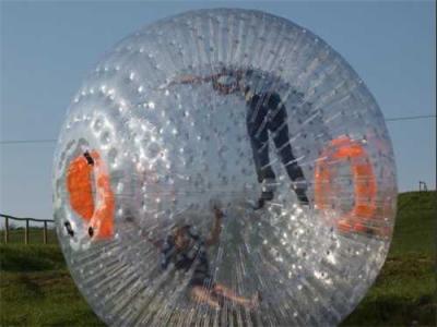 China Transparent Inflatable Water Ball Grass Ball With Colorful Glow Stick for sale