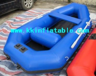 China Floating PVC Inflatable Boat , WaterProof Blue Inflatable River Boat for sale