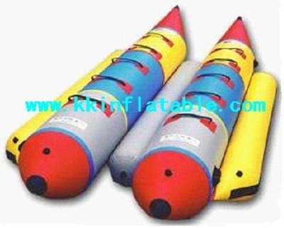 China Customize Small PVC Inflatable Boat , Kids Inflatable Water Banana Boat for sale