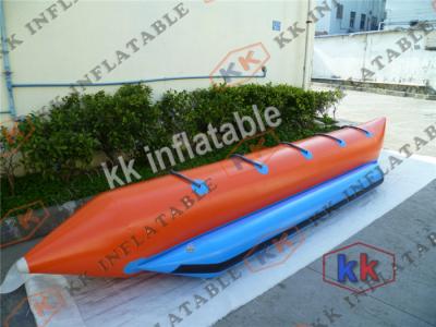 China 0.45mm PVC Rigid Inflatable Boat , Silk Print Custom Banana Boat for sale