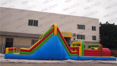 China Backyard Water Slide Obstacle Course high-strength WIth air blower for sale