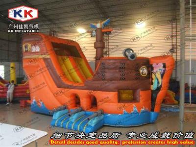 China Kids Favourite Durable Giant Pirate Ship Inflatable Slide Soft Play Sport for sale