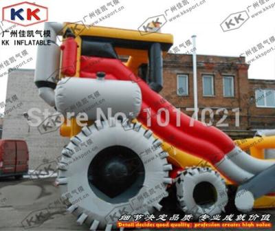 China Construction Truck Jumper Inflatable Dry Slide For Part Event Commercial City Hire for sale