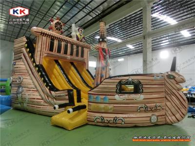 China Customized Giant Boat Inflatable Dry Slide Pirate Ship For exhibition for sale