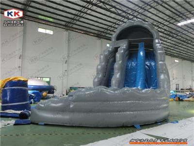 China Kids And Adults 0.55mm Pvc Tarpaulin  Inflatable Slide Water Beach With Pool for sale