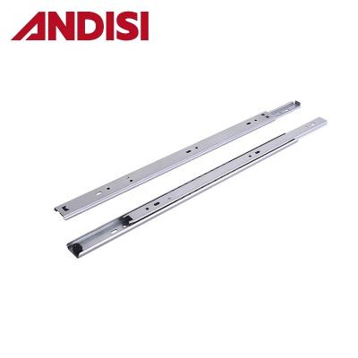 China Furniture Support Ball Bearing Partial Side Drawer Slide Modern Single Cabinet 27mm Small Extension for sale