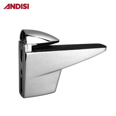 China Modern Adjustable Furniture Accessories F Shape Glass Shelf Bracket Glass Clamp Bracket for sale