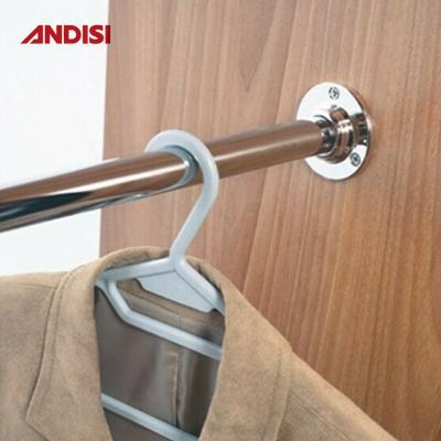 China Chrome Modern Round Wardrobe Pipe Steel Clothes Hanging Rail Closet Rod Wardrobe Tube for sale