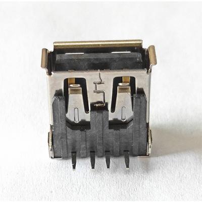 China DIP USB Connector Male Female USB 2.0 AF Type Connector 90 Degree With Buckles SUSB-1BAF03-022ZK for sale