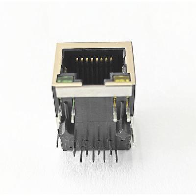 China PCB HR911105A Tab Down 1*1 100-Base RJ45 Jack 8P8C Magnetic Ethernet RJ45 Connector for sale