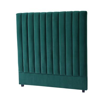 China Other Wooden Headboard Bedrooms Hotels Elegance California King Queen Shelving Luxury King Size Bed Velvet Wing Headboard for sale