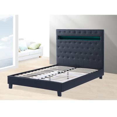 China Other Latest Bed Frame Design Bed Frame Led Cheap Upholstered Kids Single Beds Frame for sale