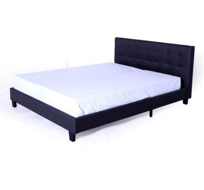 China Canton simple elegant modern polyester upholstered fabric leather bed stool bed frame for sale