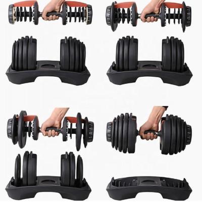 China ABS New Adjustable Weights Dumbbell Iron Pair Kit Strength Training Gym Dumbbell for sale