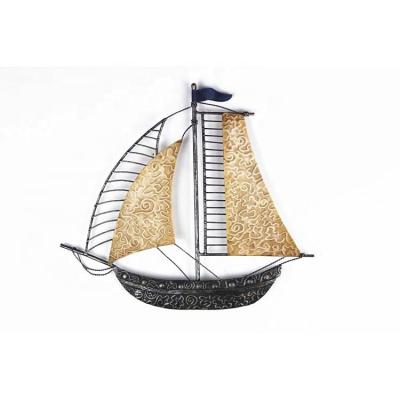 China Custom Logo Handmade Mini Sailboat Art Wall Hanging Accessory Decoration for sale