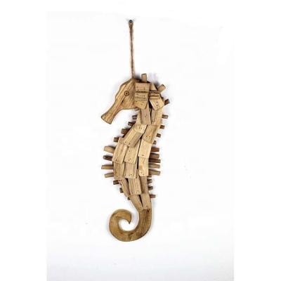 China Europe driftwood decorative wall hanging wooden seahorse for sale for sale