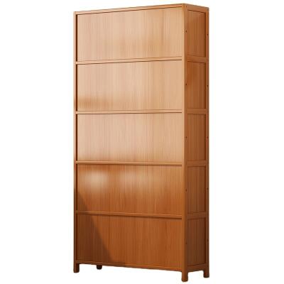 China Living Room Furniture Expandable Modern Wooden Bookcases Shelves Wooden Book Case With Door for sale