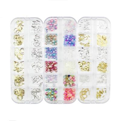 China 3d crystal rhinestone nail art designs nail art decoration jewelry decals mixed diamond shinny nail decorations for sale