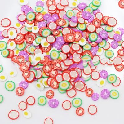 China Mud Decoration Mixed Vegetable Polymer Clay For DIY Sprinkles Slice Nail Mud Accessories for sale