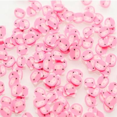 China Nail Art Cake Sprinkles Animal Pink Polymer Wholesale Pig Clay Slice Polymer Clay Sprinkles for sale