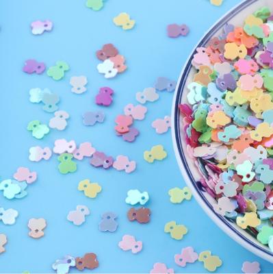 China PVC Bear Shaped Glitter With Different Colors Nail Art Glitter Powder Mix for sale