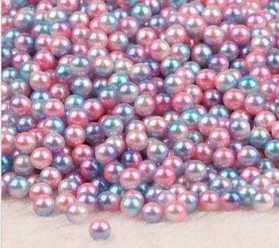 China Imitation Pearl Bead Loose Plastic Beads DIY Without Hole Double Colors Art Nail Mud for sale