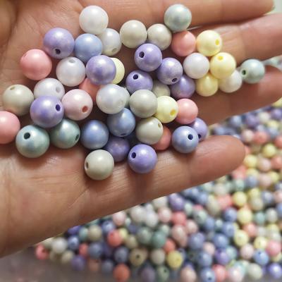 China Light Color Imitation Pearl Beads 8mm 10mm 12mm 14mm Acrylic Scatter Pearl Macaroon DIY Beaded Accessories for sale