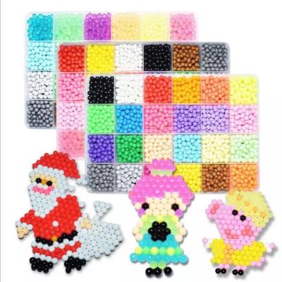 China Eductional Preschool Toys 24 Colors Kids DIY Magic Water Fuse Beads Set Super Beads Toy Set for sale