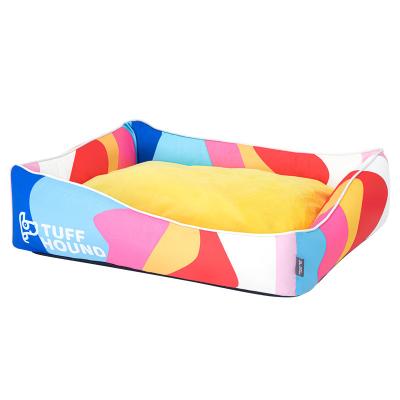 China Hot Selling Rectangle Washable Stored Pet Bed Comfortable And Warming Dog Cat Bed Pet Nest for sale