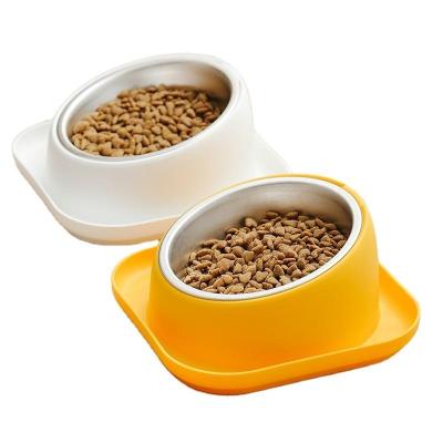 China Wholesale Viable Non-slip Silicone Cat Dog Food Bowls Pet Stainless Steel Bottom Water Bowl for sale