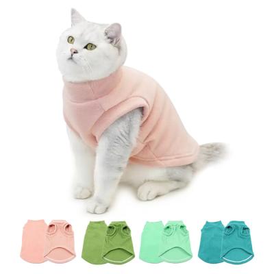 China Wholesale Stocked Cat Vest Clothes Warm Pet Dog Sweatshirt Vest Winter Fashion Cat Clothes Pet for sale