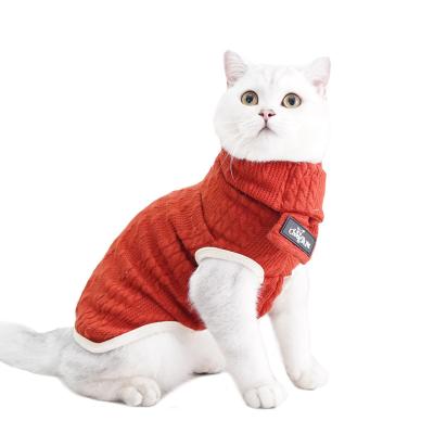 China Sustainable Wholesale Winter Warm Sweater Pet Clothes Knitwear Classic Pet Knitted Dog Sweater for sale