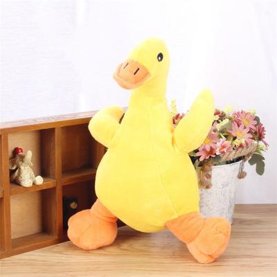 China Wholesale Stocked Plush Dog Chew Toys Funny Duck Shape Dog Squeaky Toys Pet Chew Toys for sale