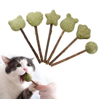 China Viable Wholesale Custom Different Lollipop Shape Catnip Toys Interactive Promote Digestion Catnip Ball Toy for sale